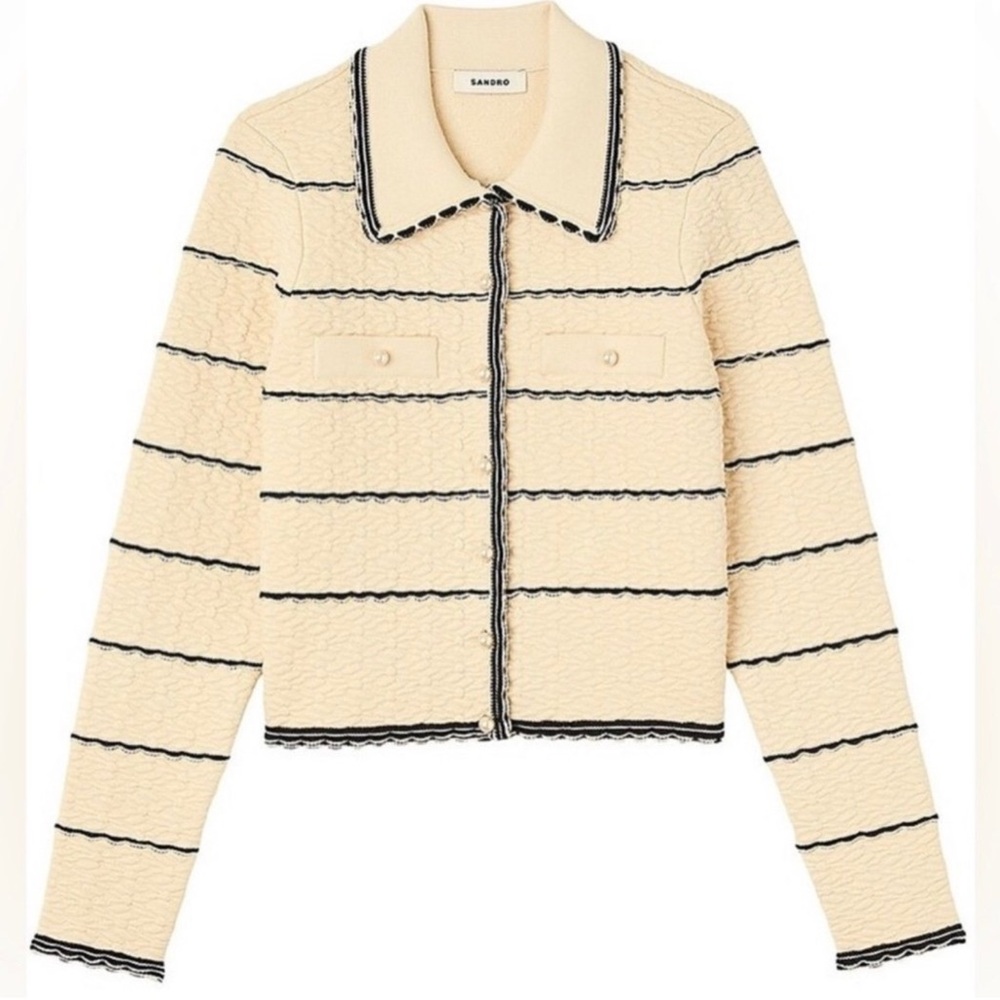 Sandro infinity cropped cardigan